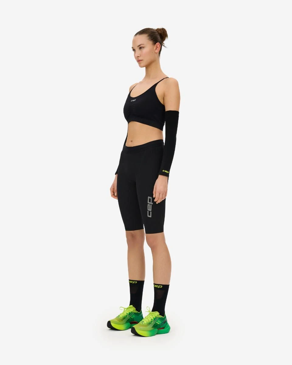 8. Bustieră alergare CEP Core Run Light Support Bra | susținere ușoară - black