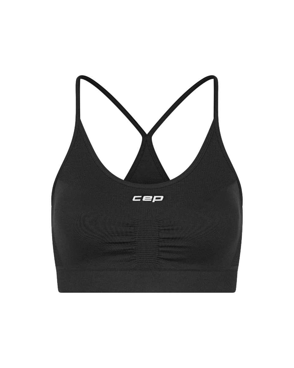 Bustieră alergare CEP Core Run Light Support Bra | susținere ușoară - black - 166072