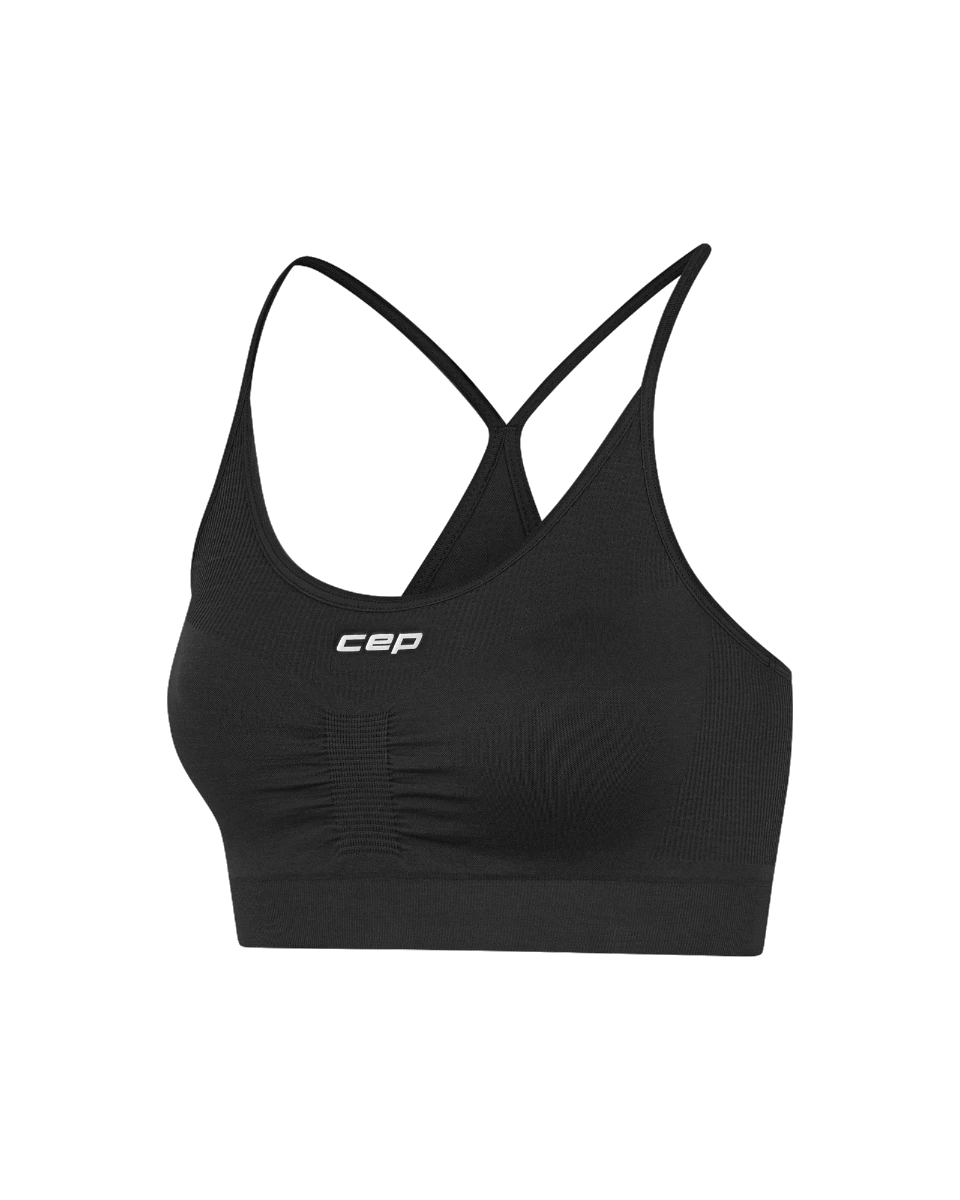 3. Bustieră alergare CEP Core Run Light Support Bra | susținere ușoară - black
