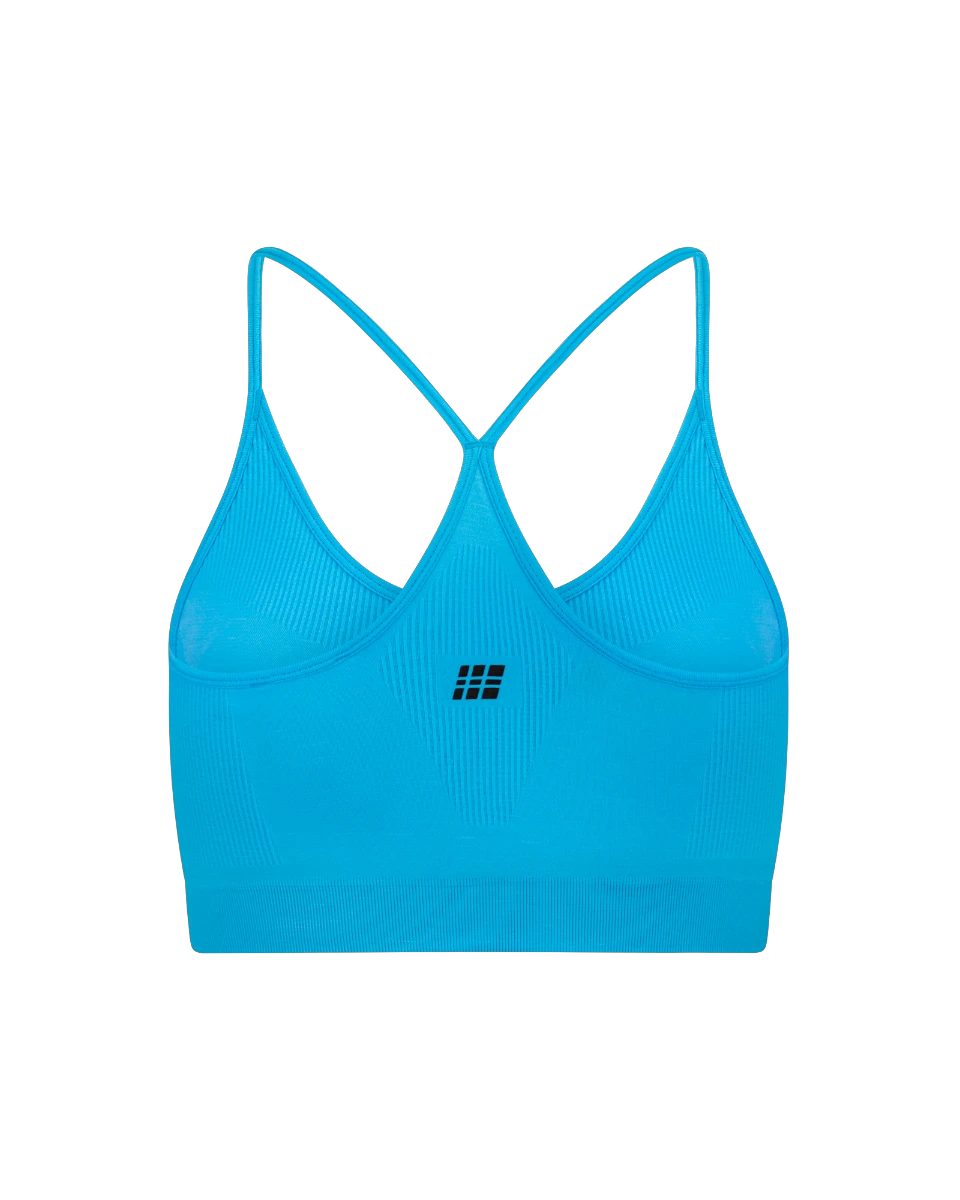 2. Bustieră alergare CEP Core Run Light Support Bra | susținere ușoară - light blue