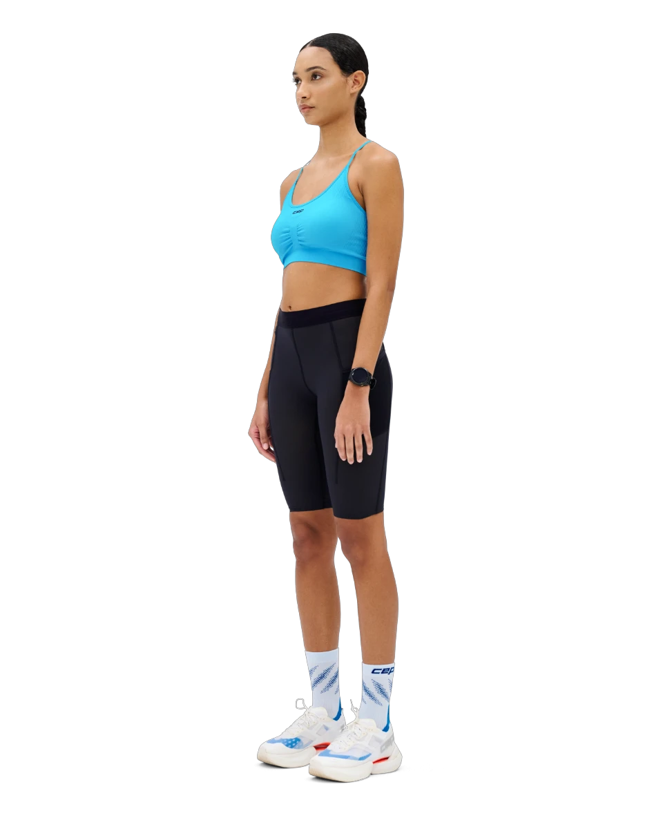 5. Bustieră alergare CEP Core Run Light Support Bra | susținere ușoară - light blue