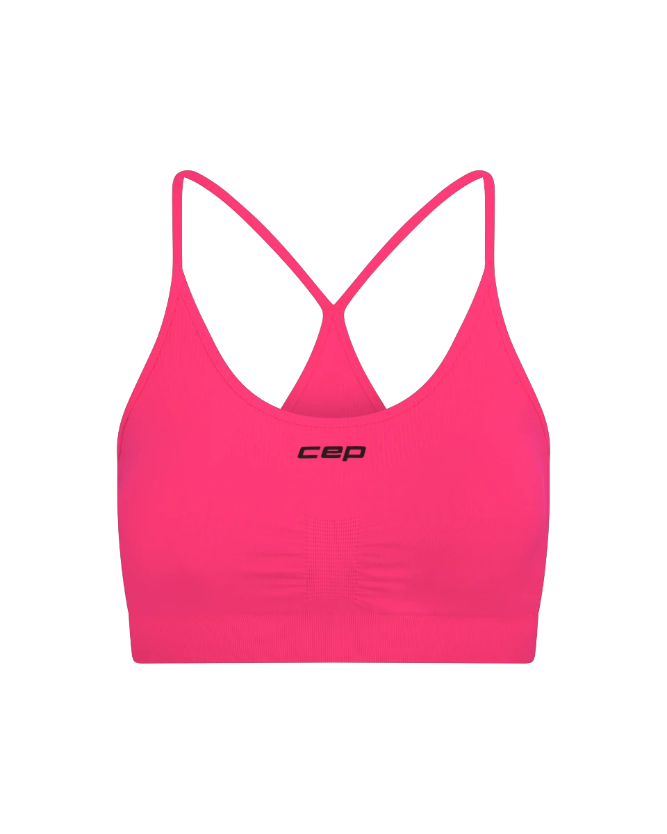 Bustieră alergare CEP Core Run Light Support Bra | susținere ușoară - pink - 166041