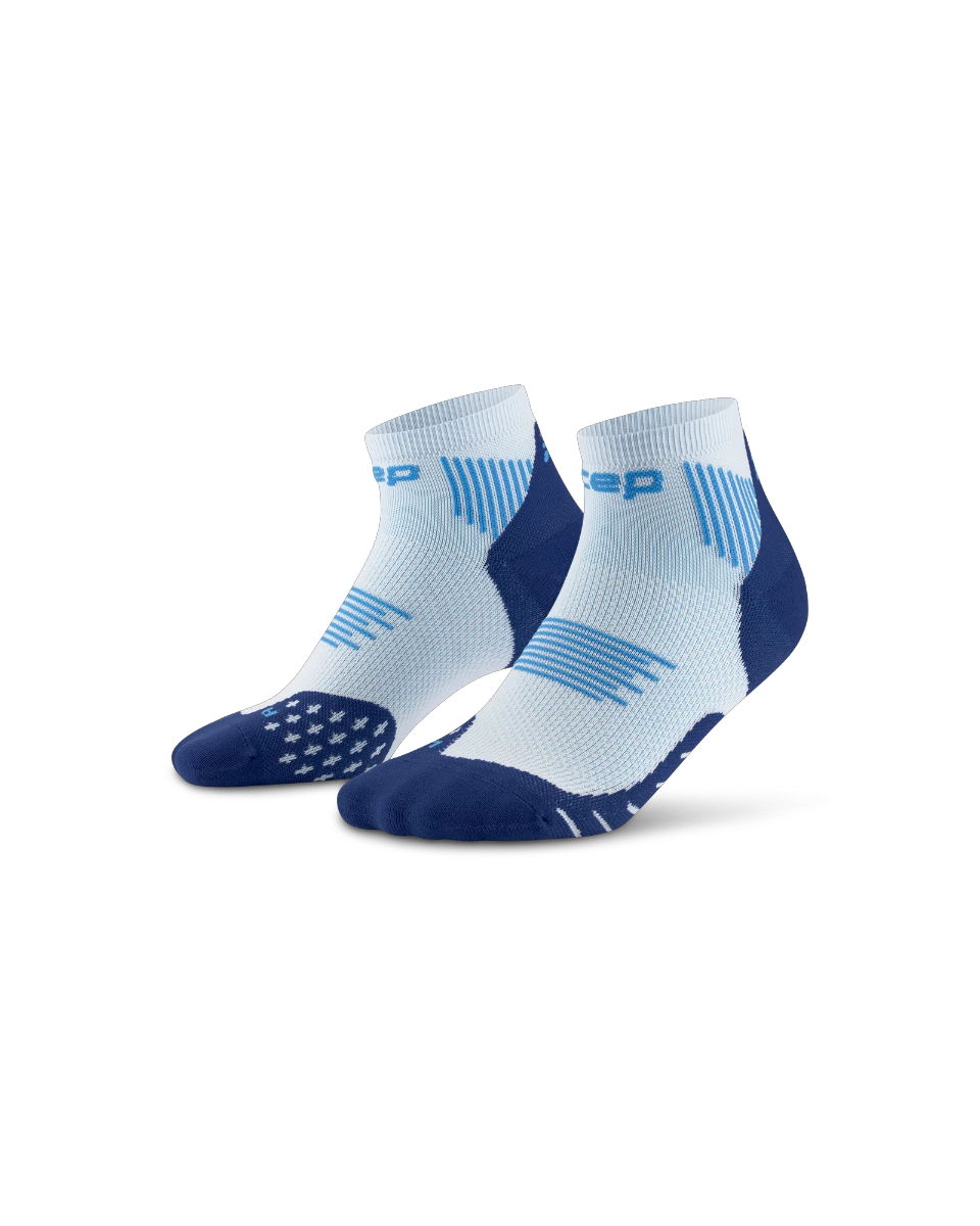 3. Șosete compresie alergare CEP Run 5.0 Low Cut - ice/albastru | recuperare îmbunătățită