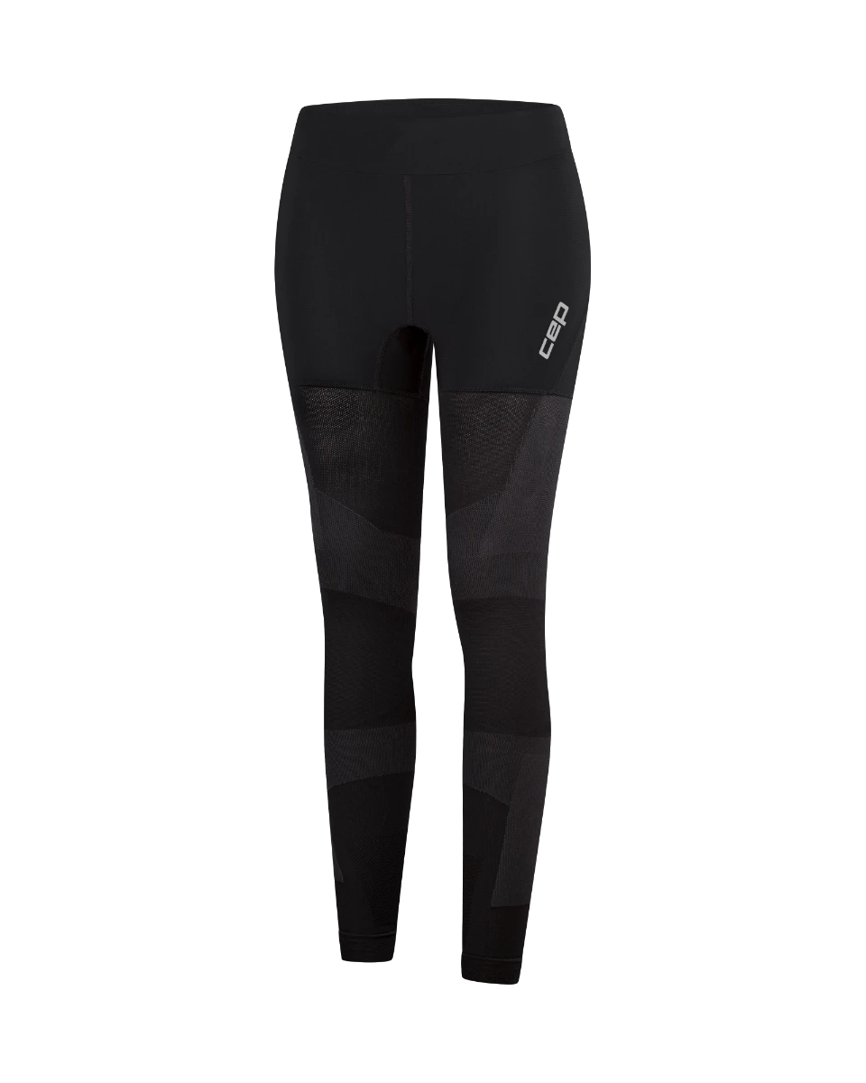 3. Colanti compresie alergare CEP Pro Run 3D W | tehnologie germană - black