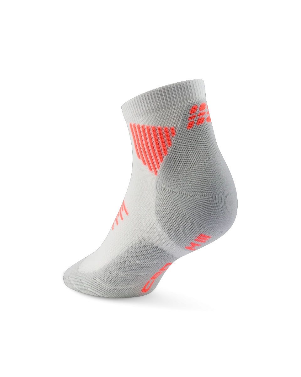 2. Șosete compresie alergare CEP Run 5.0 Low Cut - coral neon | recuperare îmbunătățită