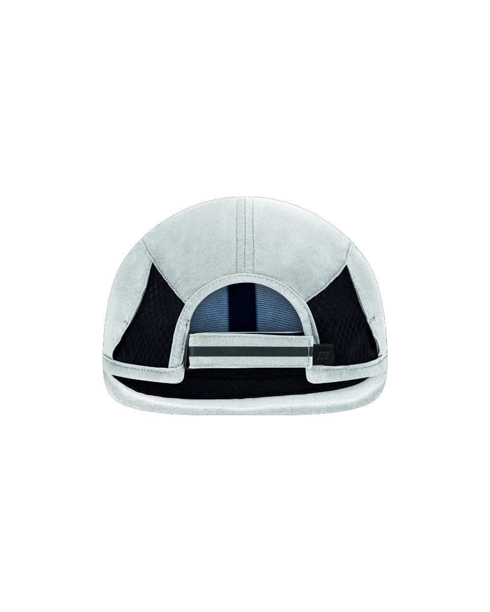 4. Șapcă alergare CEP Core Run Cap - gri deschis | reflectorizantă, protecție UV