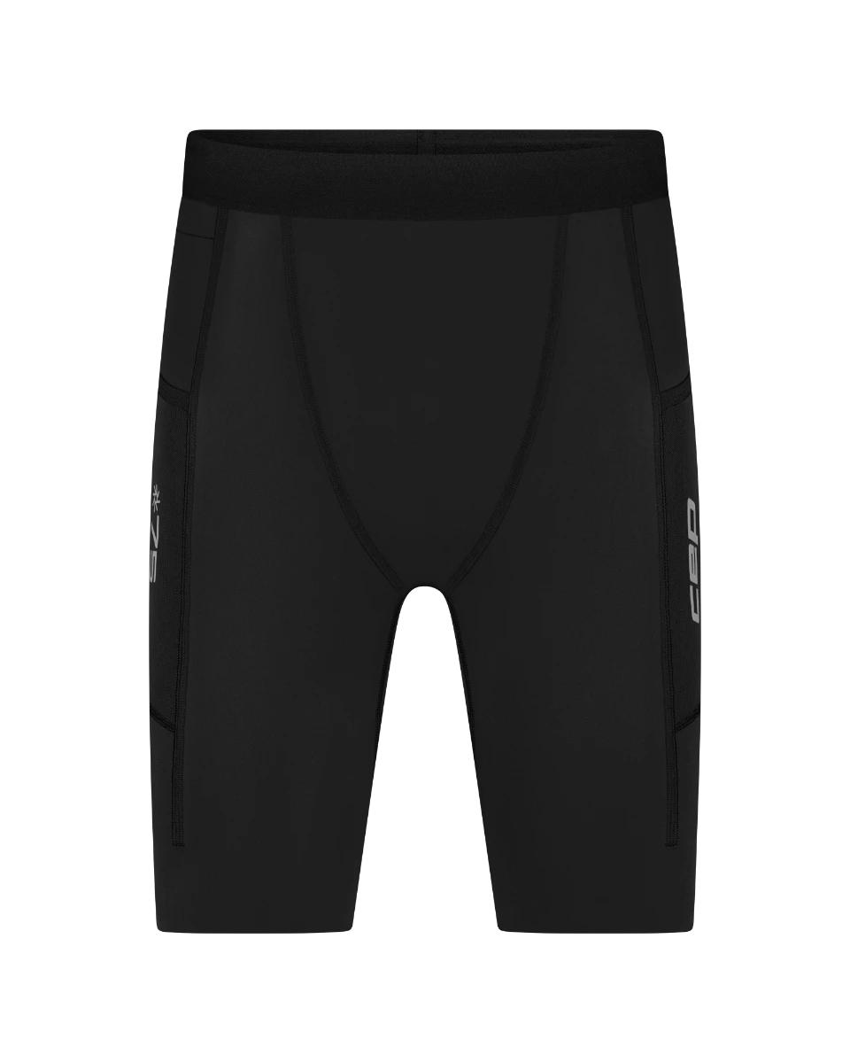 1. Pantaloni scurți alergare CEP Pro Run Ultralight Cargo | compresie ușoară - black
