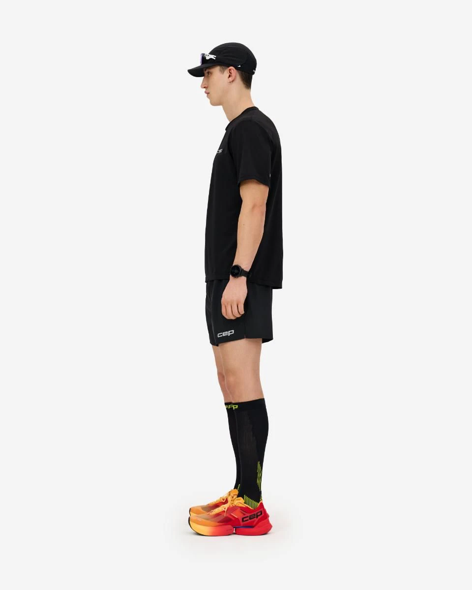 6. Tricou alergare CEP Core Run - negru | respirabil cu mesh
