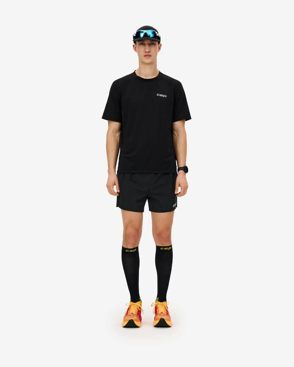 8. Tricou alergare CEP Core Run - negru | respirabil cu mesh