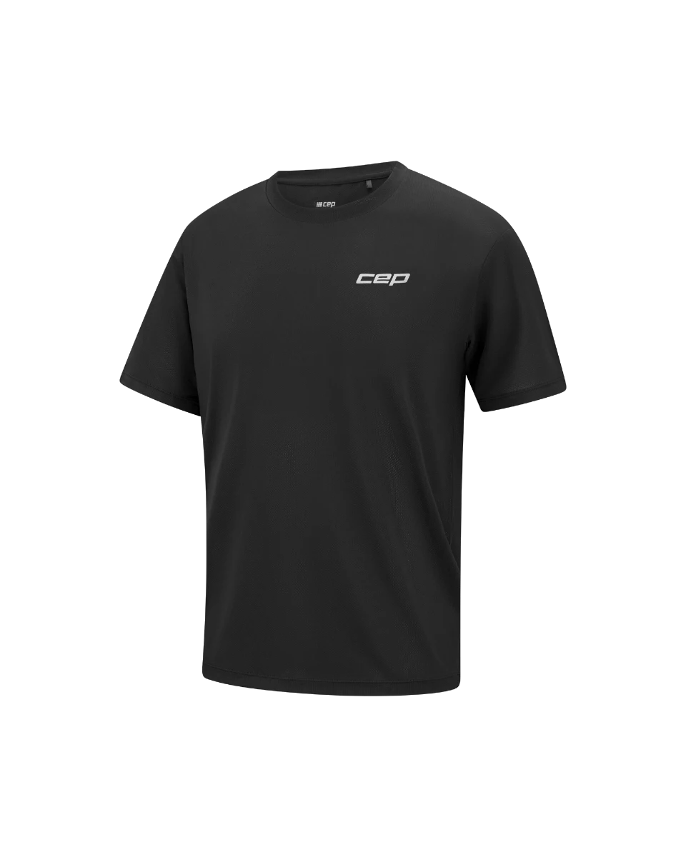3. Tricou alergare CEP Core Run - negru | respirabil cu mesh