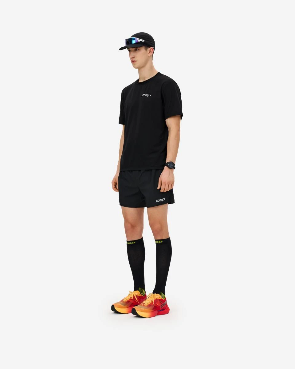 7. Tricou alergare CEP Core Run - negru | respirabil cu mesh