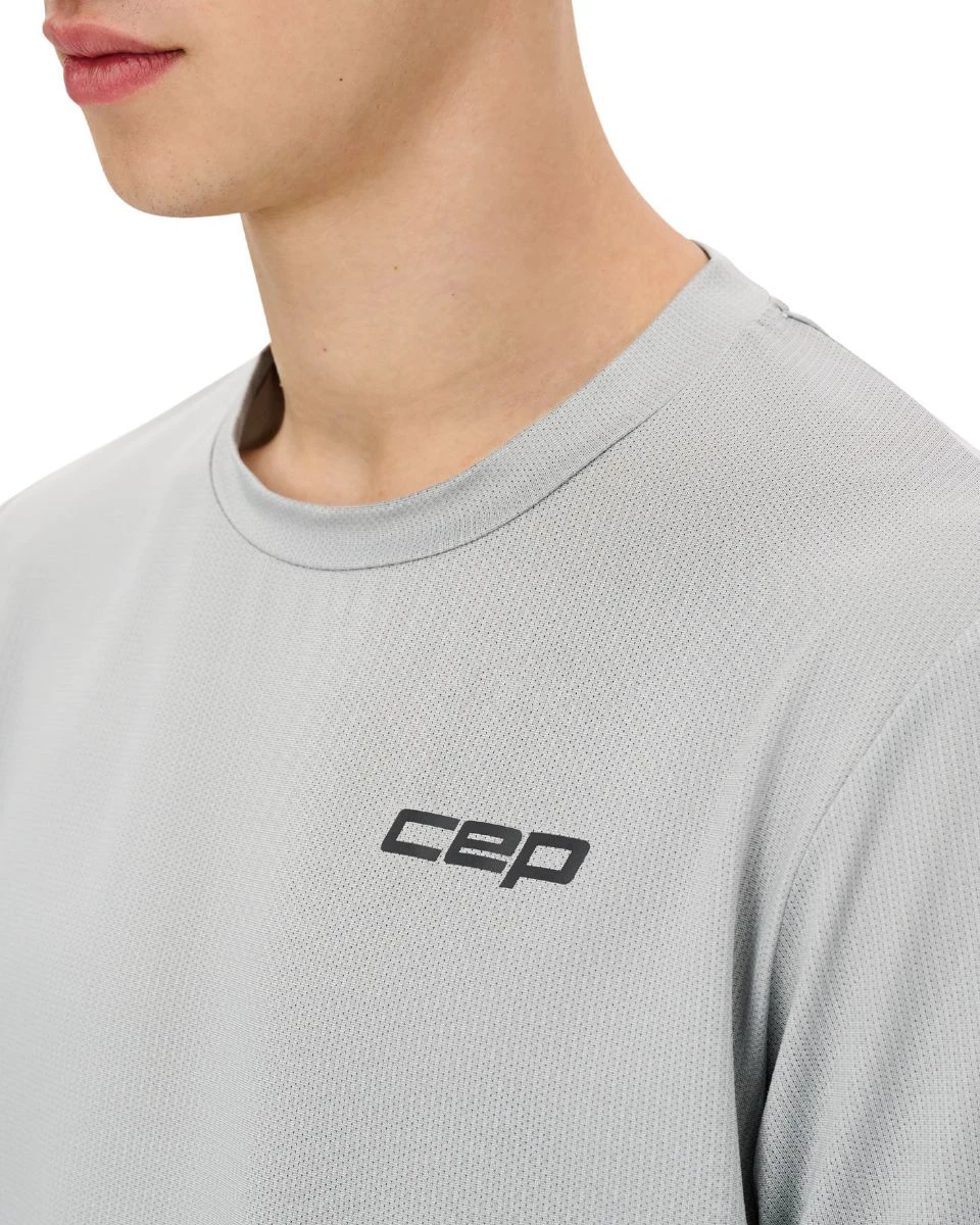 12. Tricou alergare CEP Core Run - gri deschis | respirabil cu mesh