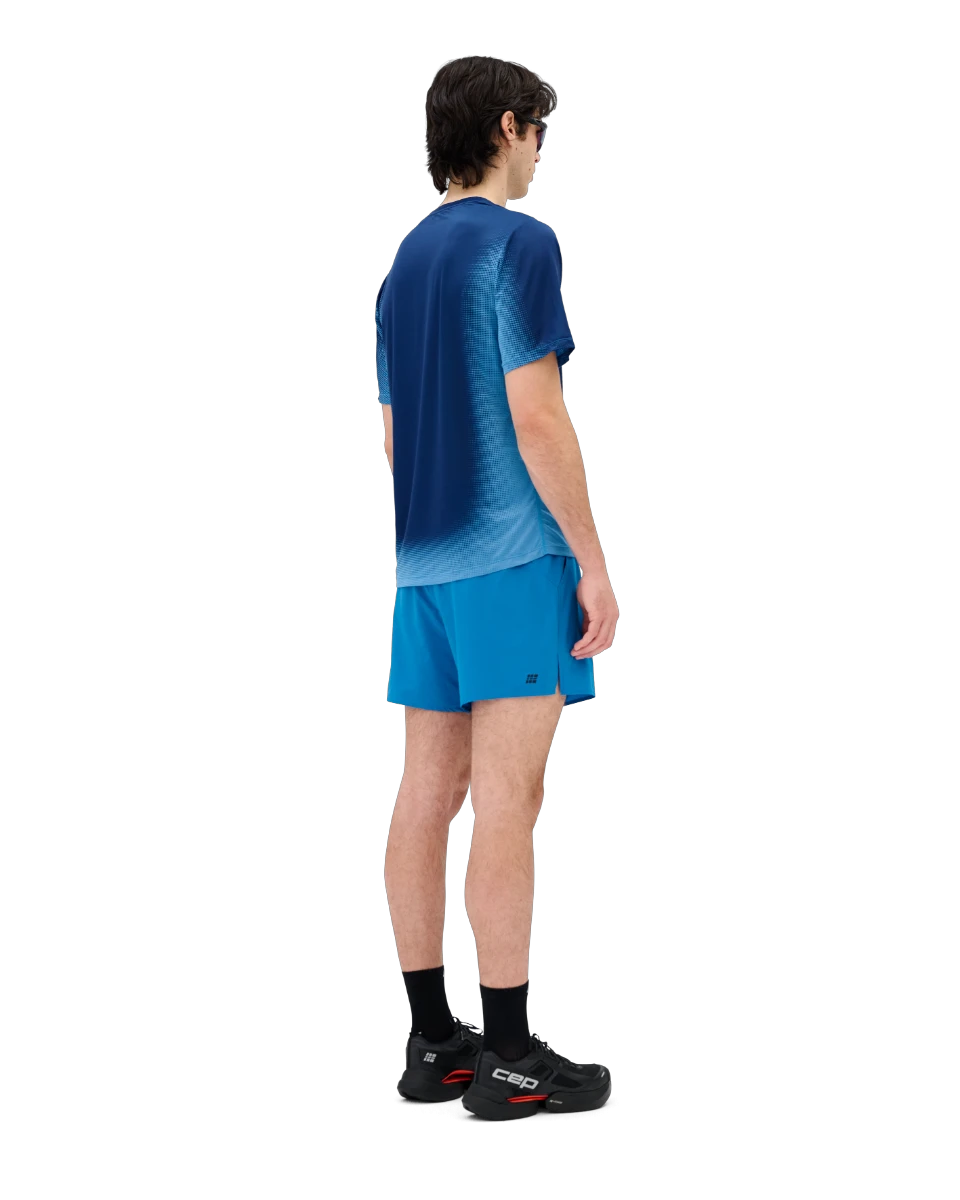 7. Pantaloni scurți alergare CEP Core Run Loose Fit - albastru | rezistenți vânt