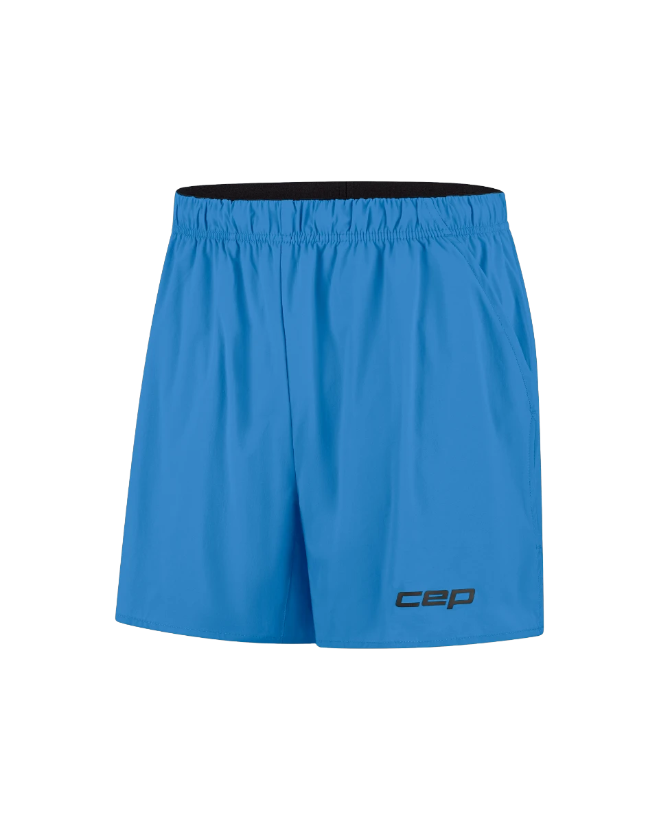 3. Pantaloni scurți alergare CEP Core Run Loose Fit - albastru | rezistenți vânt