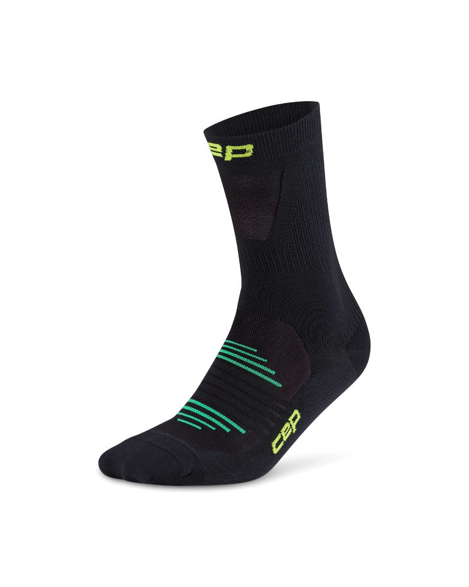 1. Șosete compresie CEP Pro Run Ultralight Mid Cut - negru | alergare performanță