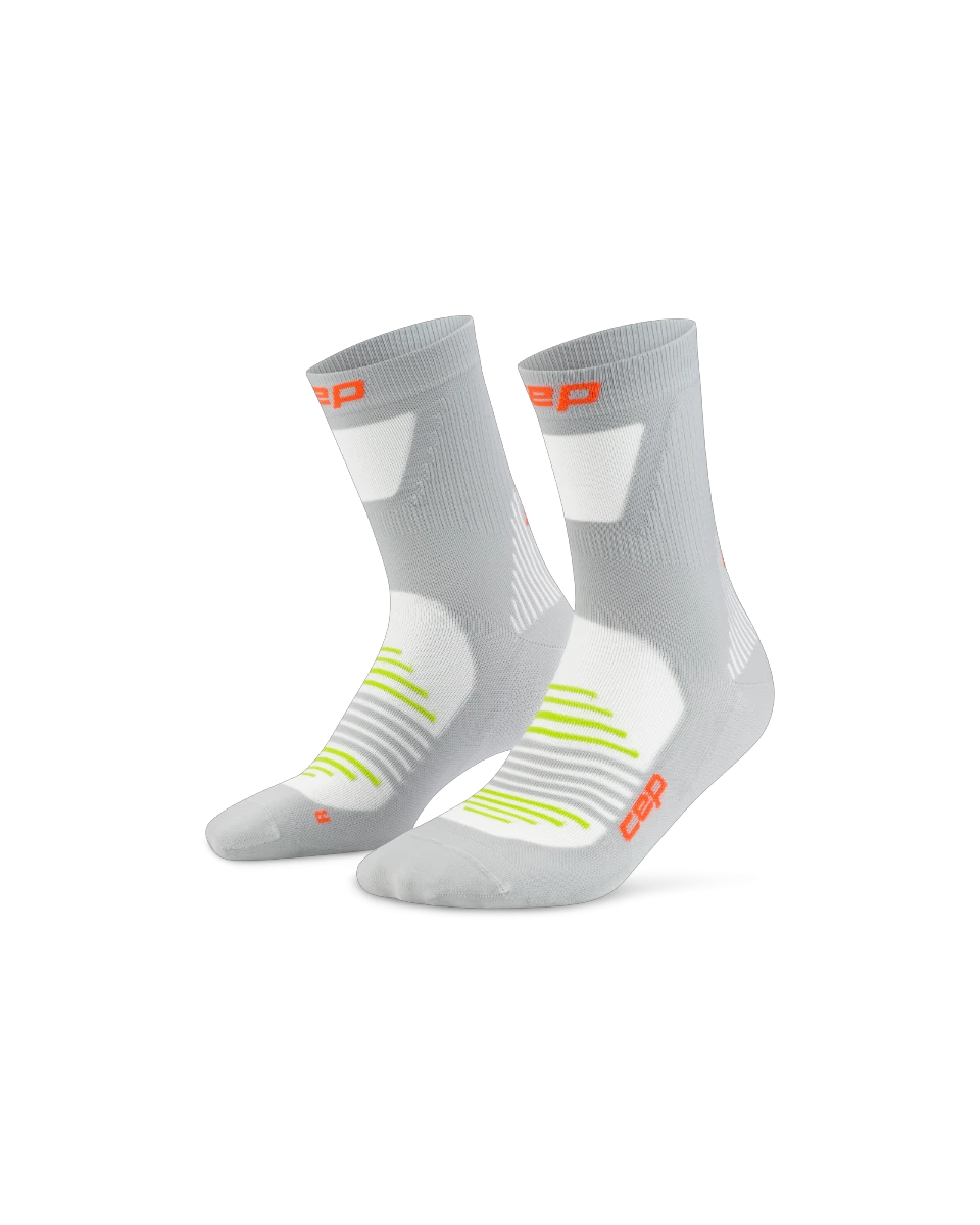 2. Șosete compresie CEP Pro Run Ultralight Mid Cut - gri | alergare performanță