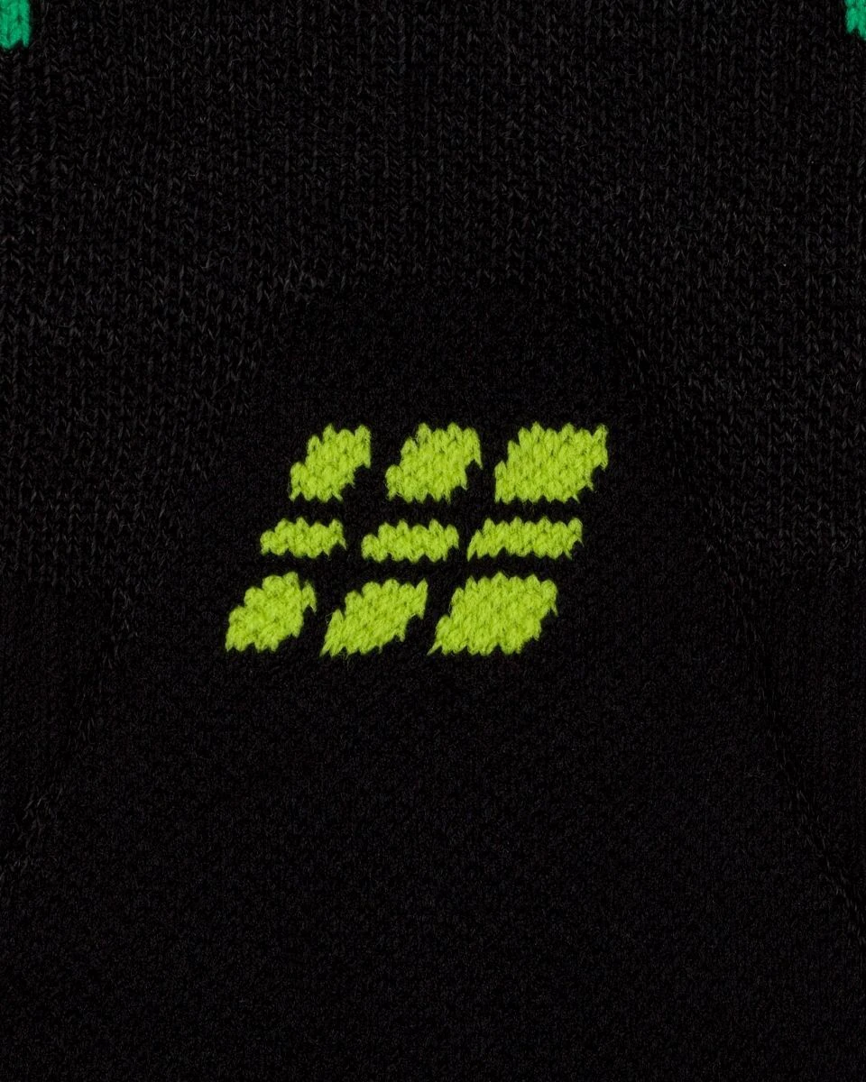 5. Șosete compresie mid cut CEP Core Run Merino 3.0 - negru | lime | alergare iarnă