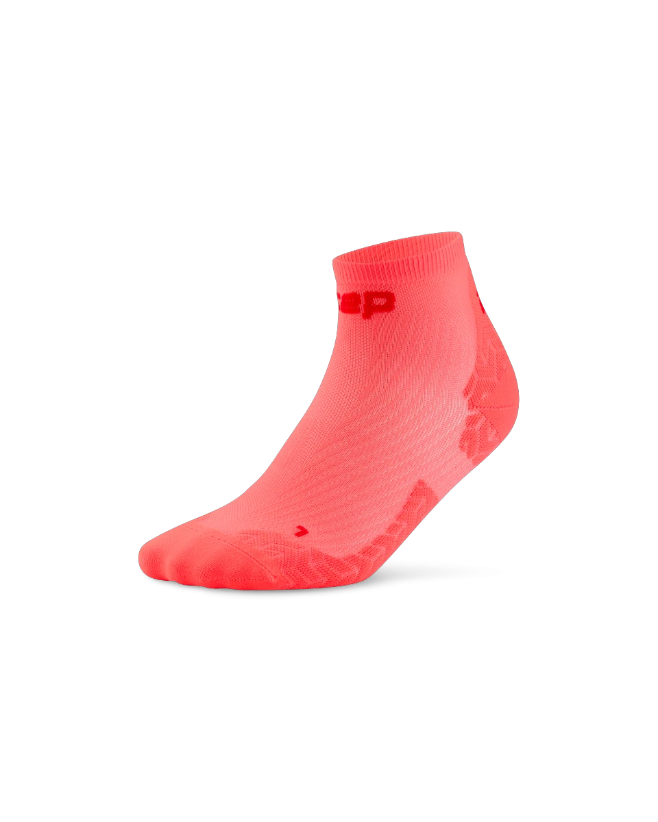 Șosete compresie CEP Run Ultralight 4.0 Low Cut - coral neon/roșu - femei - 166969