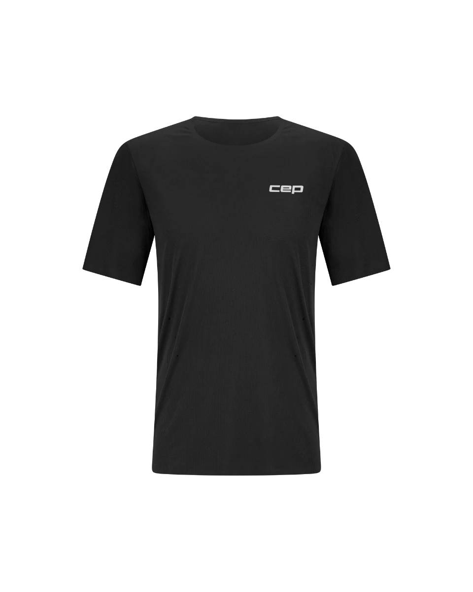 Tricou alergare CEP Pro Run Ultralight - negru | ultraușor bărbați - 166979