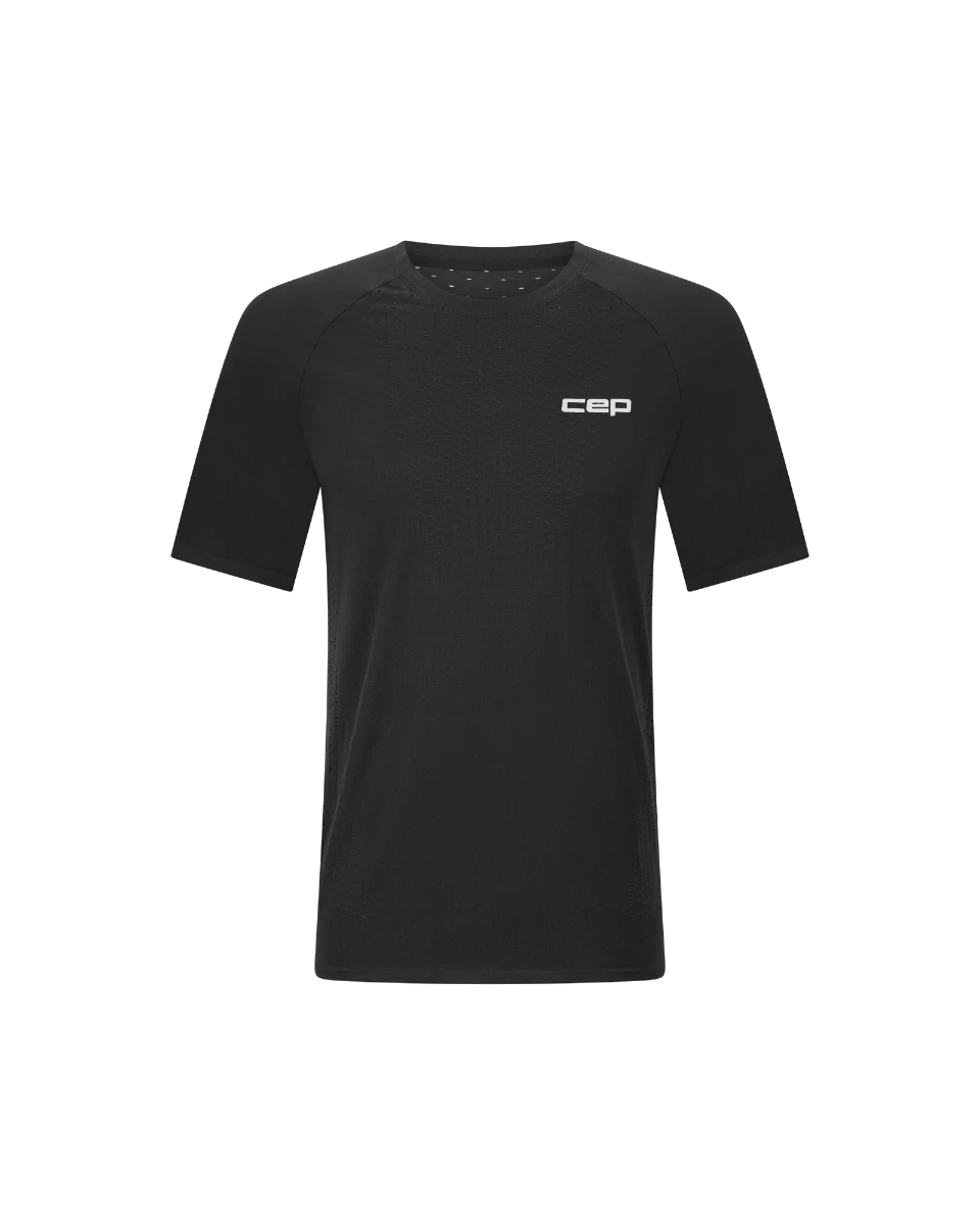 1. Tricou alergare CEP Run Ultralight 3.0 - negru | ultraușor seamless