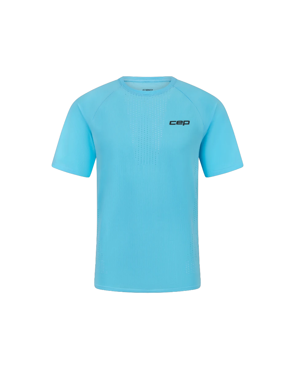 Tricou alergare CEP Run Ultralight 3.0 - albastru deschis | ultraușor seamless - 166989