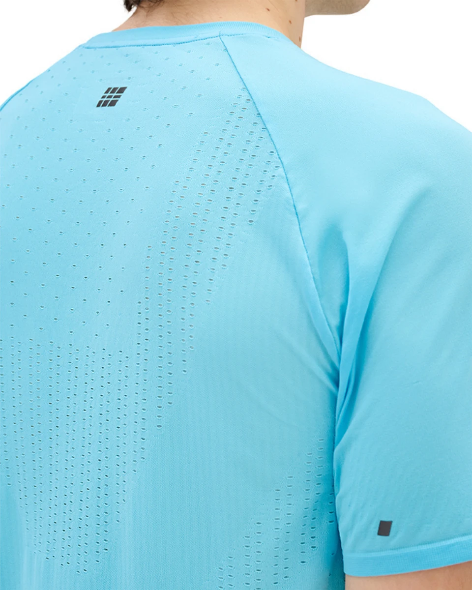 9. Tricou alergare CEP Run Ultralight 3.0 - albastru deschis | ultraușor seamless