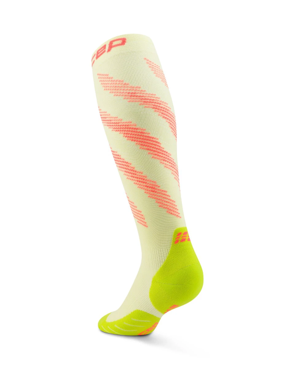 2. Șosete compresie CEP Core Run Edt. Elliptic - lime/neon coral | suport la alergare