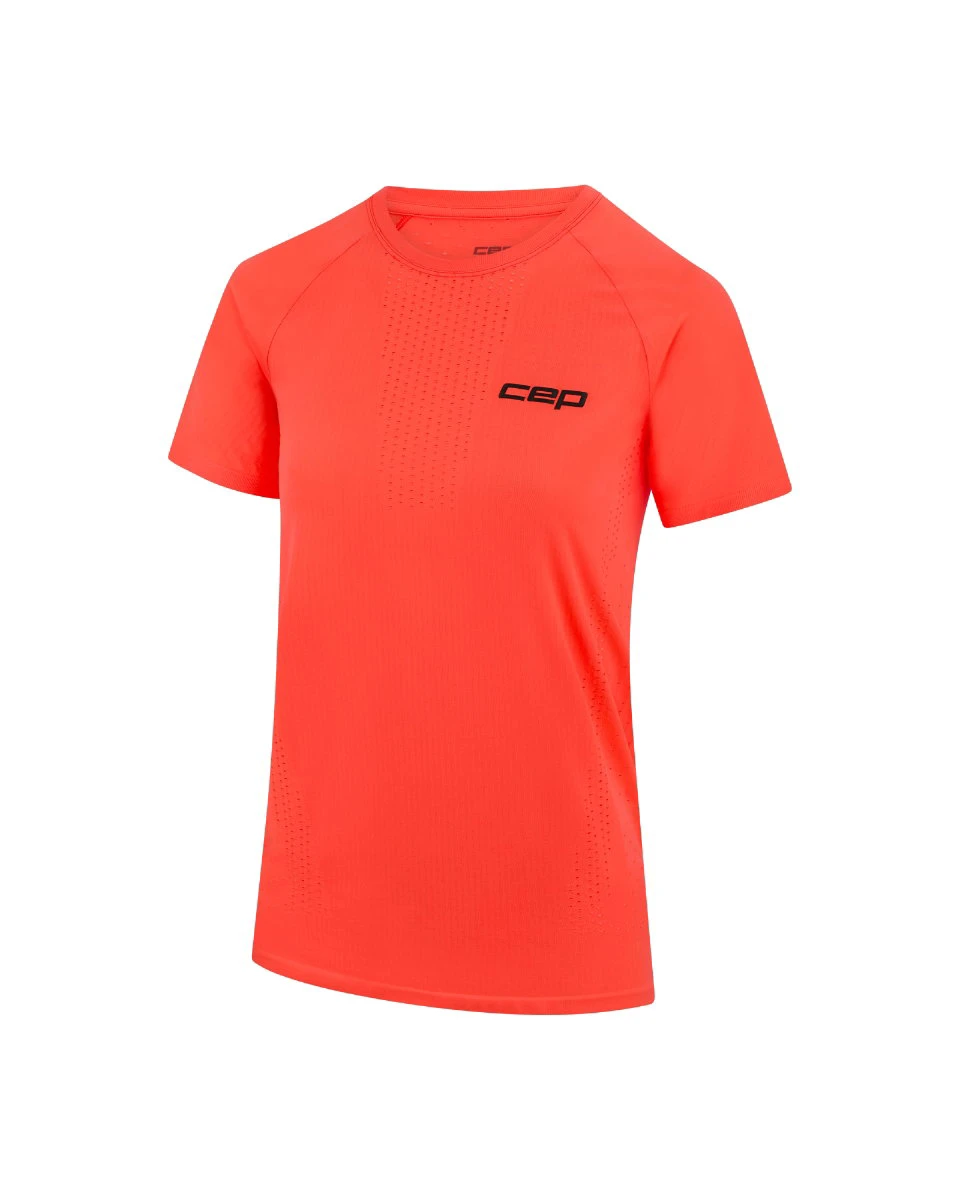 3. Tricou CEP Core Run Ultralight SS - portocaliu neon coral | respirabil