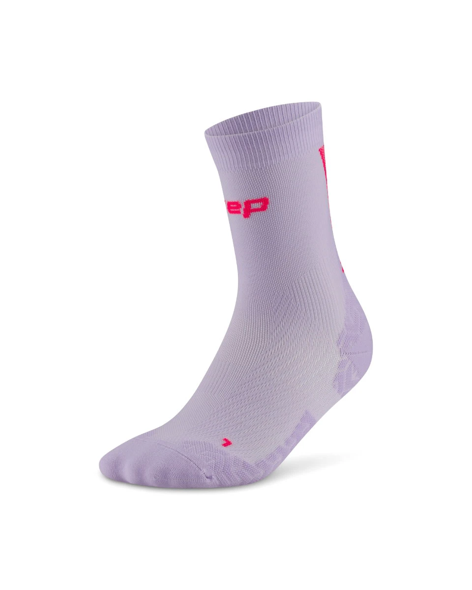 Șosete Compresie Alergare CEP Run Ultralight 4.0 Mid Cut - lila/roz | Damă - 160291
