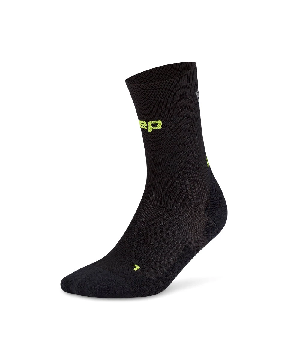 Șosete Compresie Alergare CEP Run Ultralight 4.0 Mid Cut - negru/gri | Damă - 167799