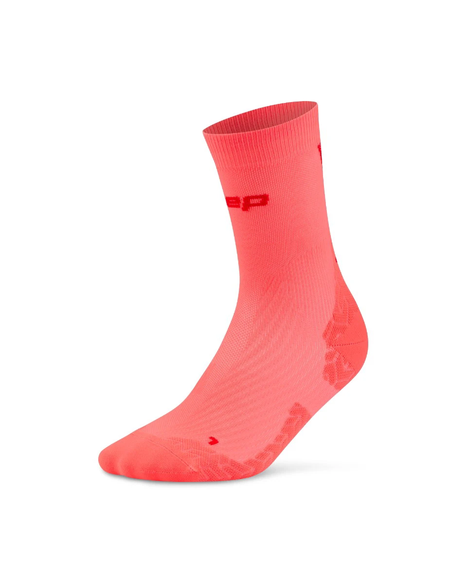 Șosete Compresie Alergare CEP Run Ultralight 4.0 Mid Cut - corai/roșu | Damă - 167804