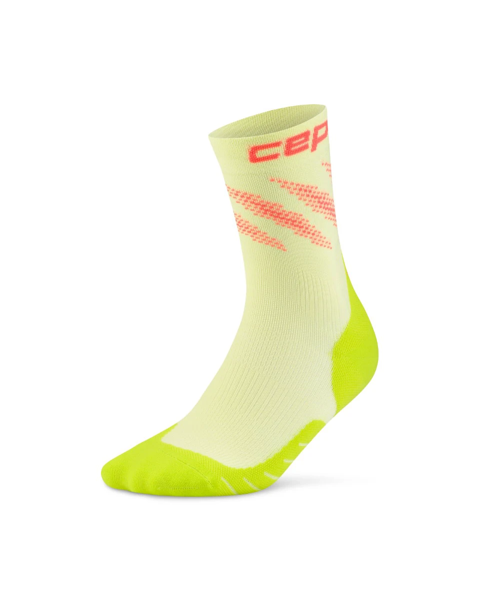 Șosete compresie CEP Elliptic - lime/coral neon | Stabilitate - 167816