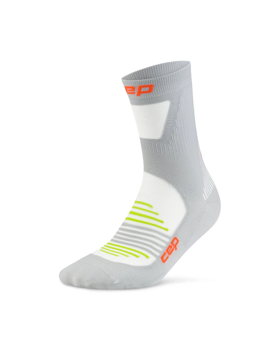 1. Șosete compresie alergare CEP Pro Run Ultralight Mid Cut - gri | ultraușoare