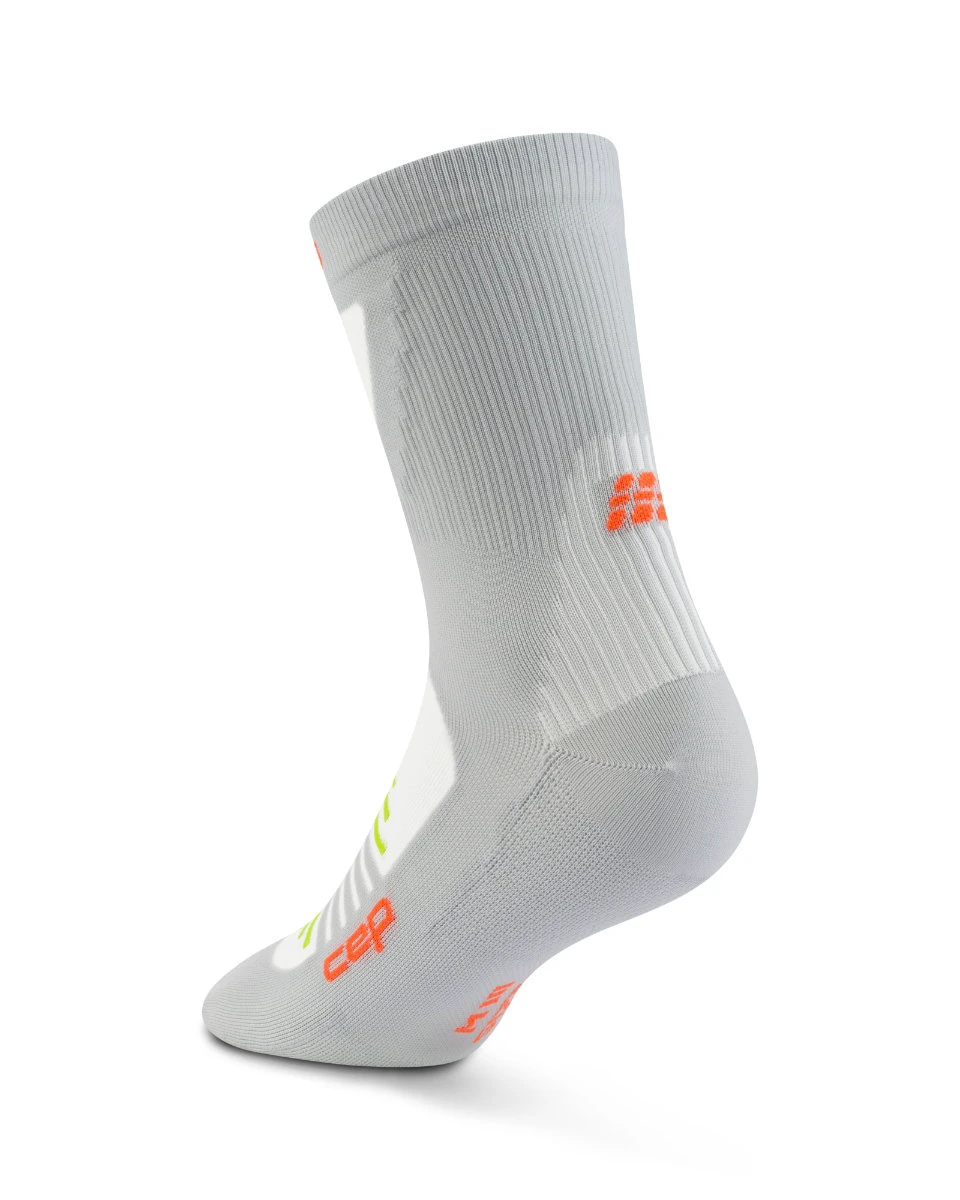 2. Șosete compresie alergare CEP Pro Run Ultralight Mid Cut - gri | ultraușoare