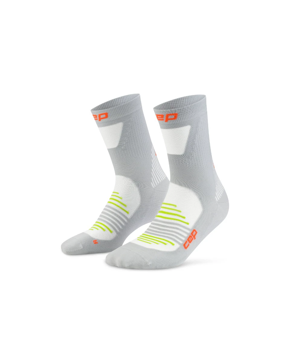 3. Șosete compresie alergare CEP Pro Run Ultralight Mid Cut - gri | ultraușoare