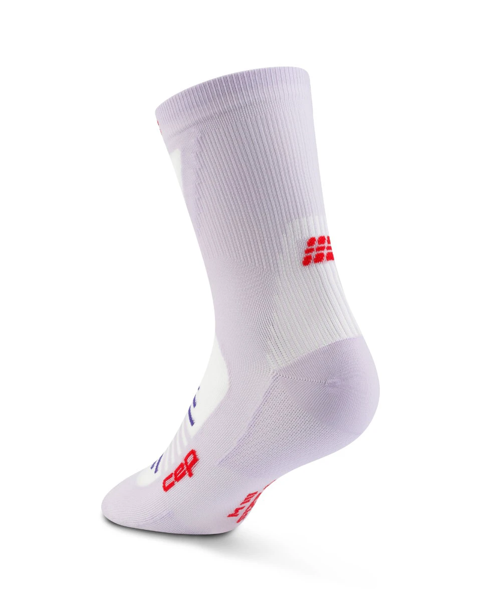 2. Șosete compresie alergare CEP Pro Run Ultralight Mid Cut - mov liliac | ultraușoare