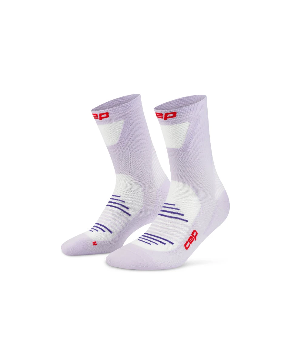 3. Șosete compresie alergare CEP Pro Run Ultralight Mid Cut - mov liliac | ultraușoare