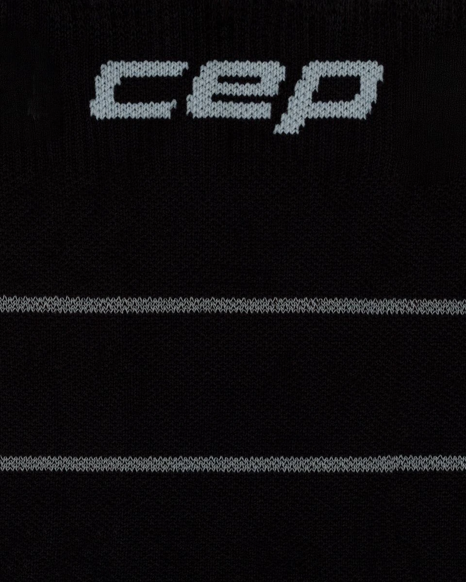 4. Șosete compresie mid cut CEP Pro Run Reflective 2.0 - negru | pentru alergare