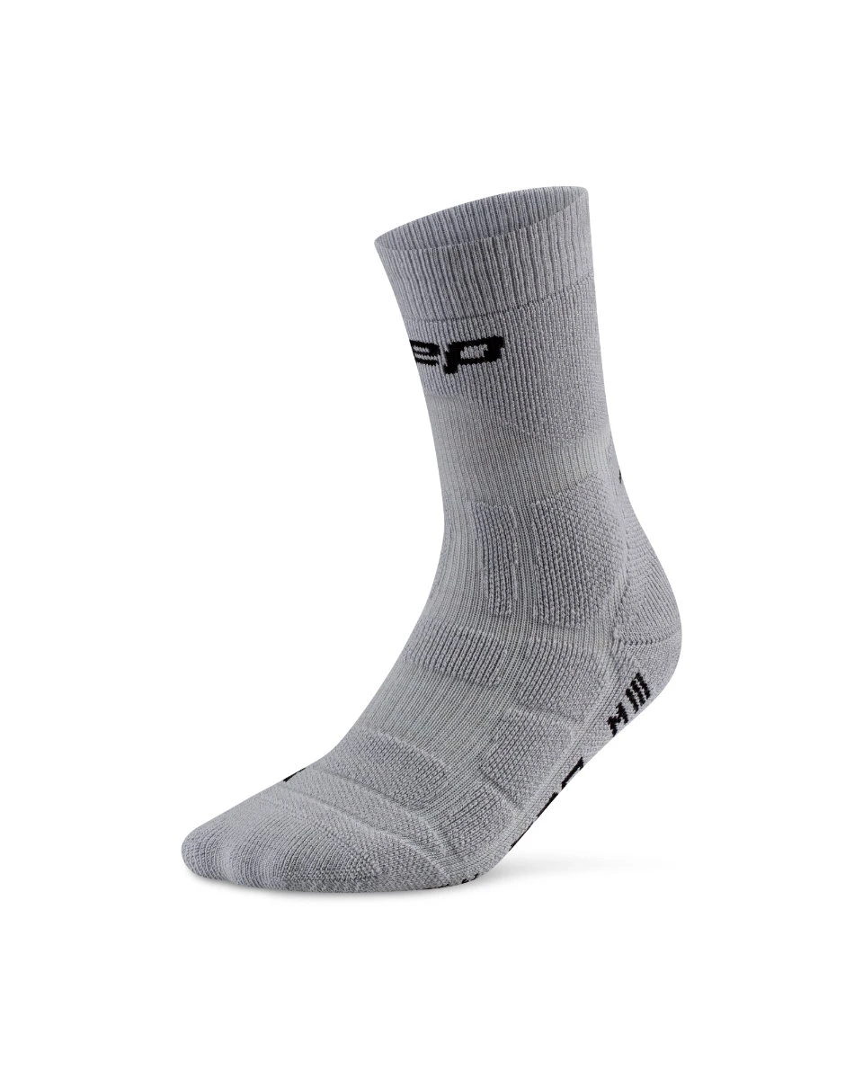 1. Șosete compresie CEP Hiking Max Cushion 2.0 Mid Cut - gri | lână merino