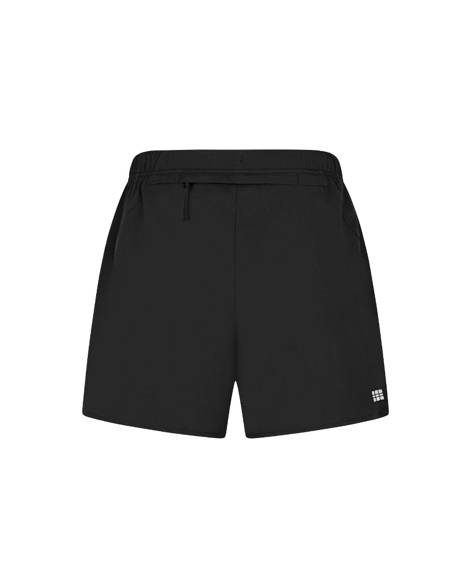 2. Pantaloni scurți alergare CEP Core Run Loose Fit femei - negru | largi, rezistenți vânt