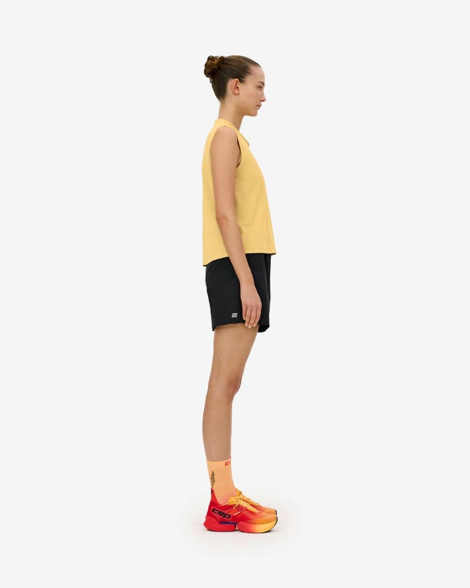 4. Pantaloni scurți alergare CEP Core Run Loose Fit femei - negru | largi, rezistenți vânt