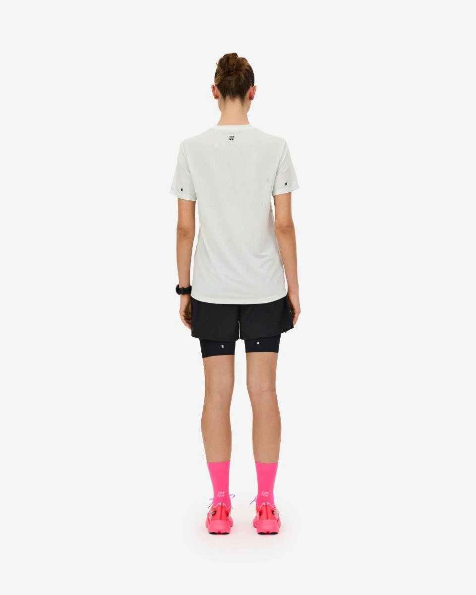 5. Pantaloni scurți alergare CEP Core Run 2in1 femei - negru | compresie + libertate mișcare