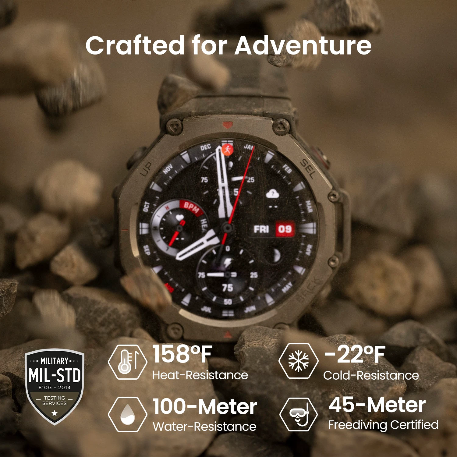 6. Amazfit T-Rex 3, ceas smartwatch sport GPS outdoor militar