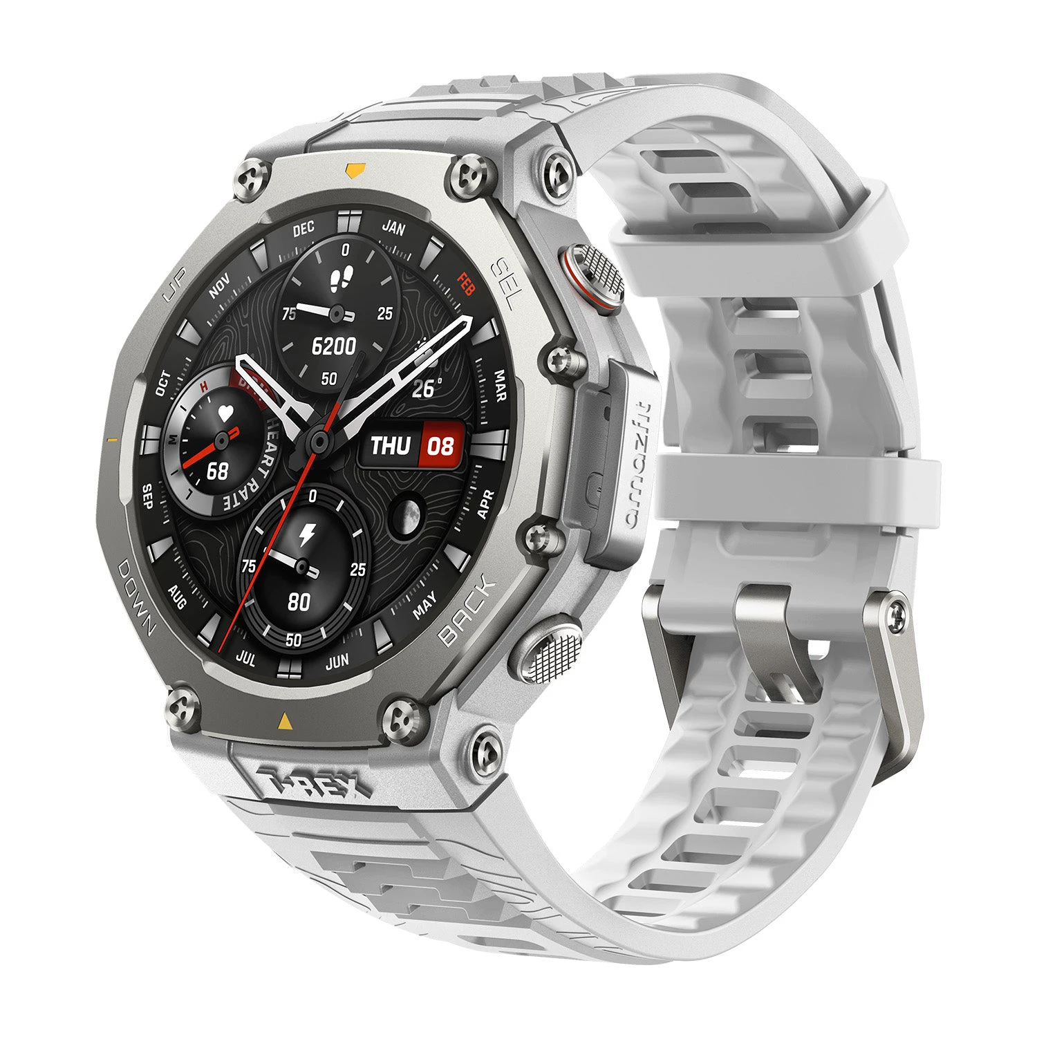 Smartwatch sport cu GPS si ecran AMOLED - Amazfit T-Rex 3 - gri Haze - 168195