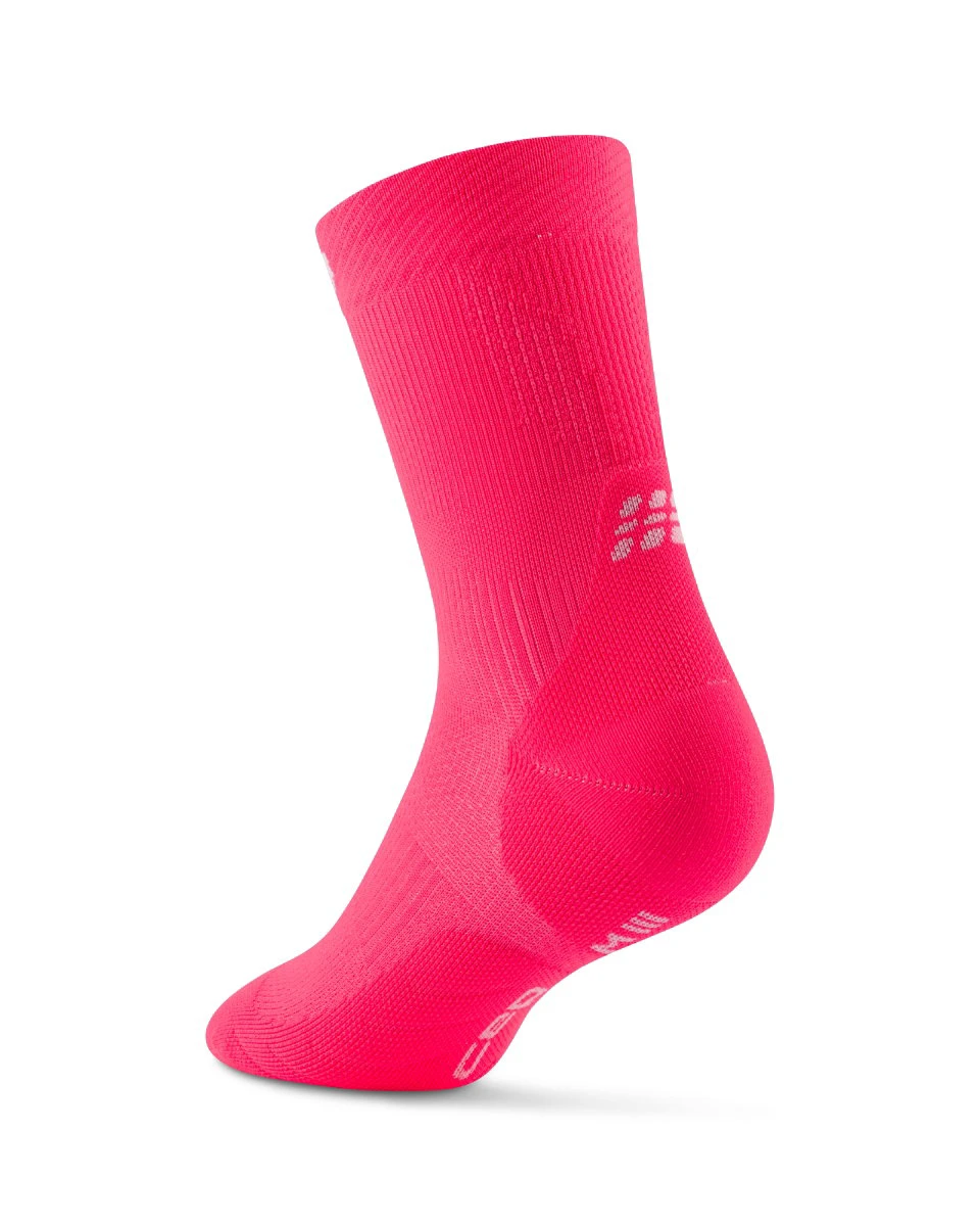2. Șosete compresie alergare CEP Run 5.0 Mid Cut - roz | femei