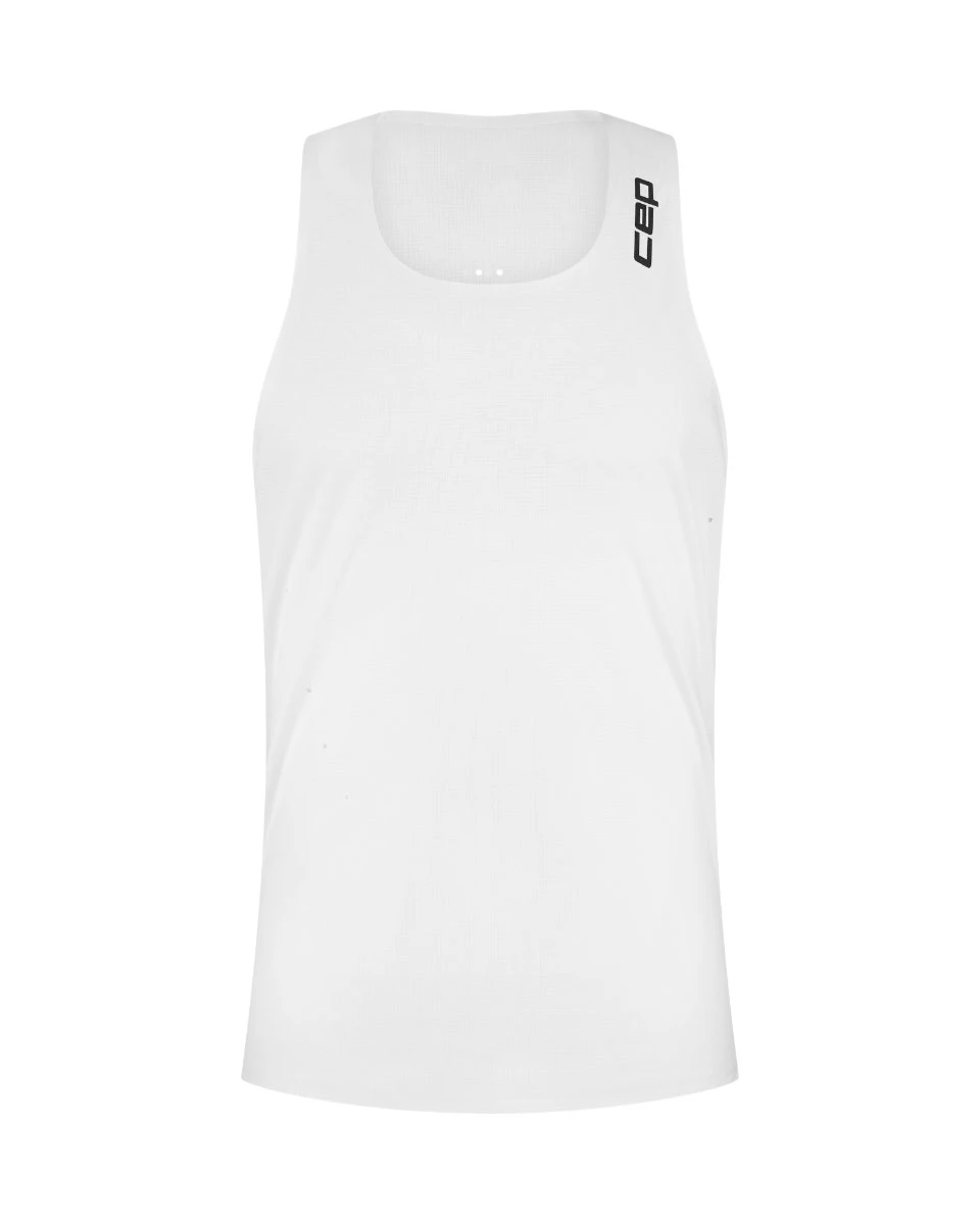 1. Maieu alergare CEP Pro Run Ultralight - alb | ultraușor și respirant