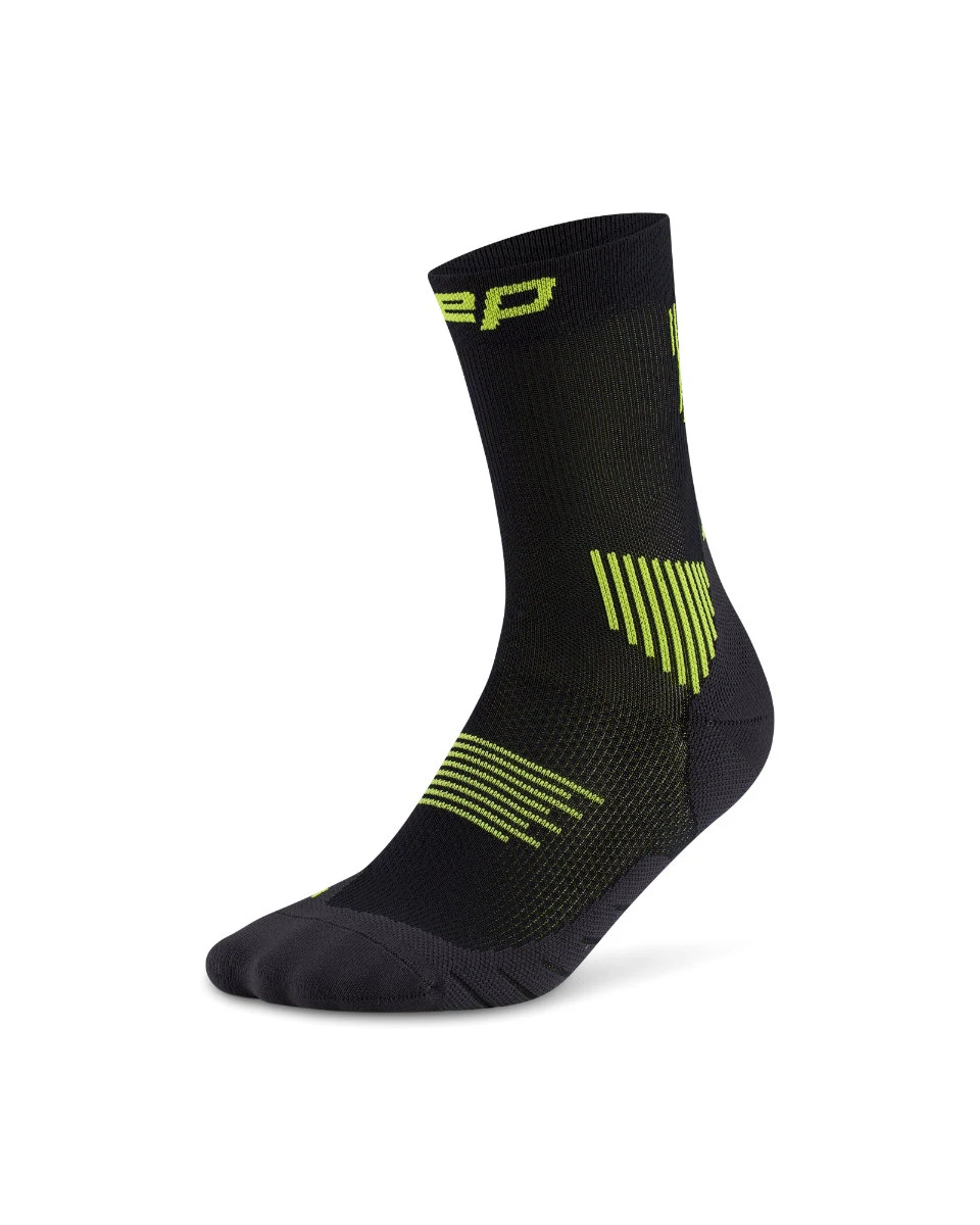 Șosete compresie alergare CEP Run 5.0 Mid Cut - negru/lime | femei - 168254