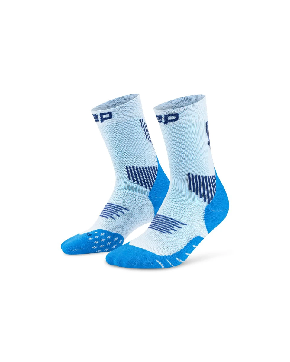 3. Șosete compresie alergare CEP Run 5.0 Mid Cut - albastru/ice | femei