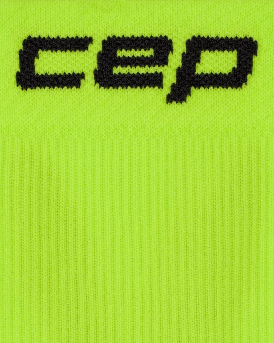 4. Șosete compresie alergare CEP Run 5.0 Mid Cut - lime/negru | femei