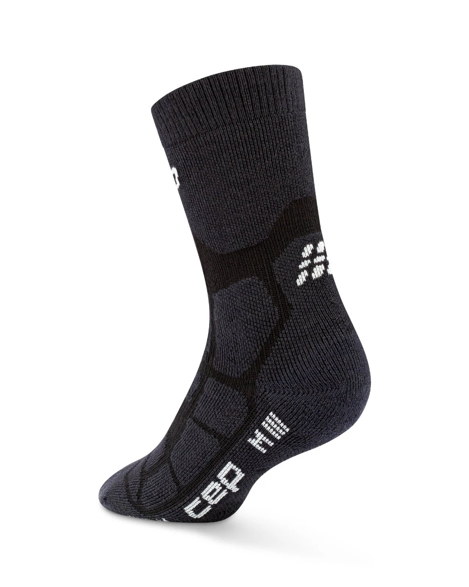 2. Șosete compresie hiking CEP Hiking Max Cushion 2.0 - negre | amortizare maximă